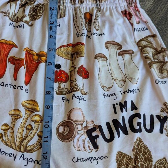 BRIEF INSANITY Men’s Loose Fit Boxers “I’m a Funguy" Mushroom Print NWOT - Picture 6 of 9